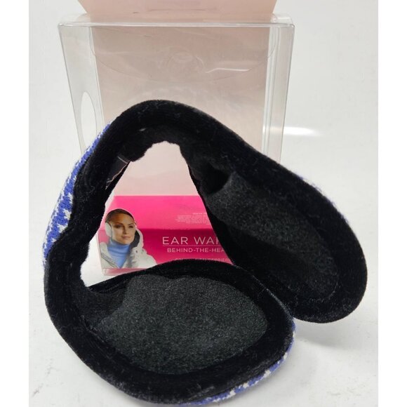180's Women Ear Warmers Adjustable Behind-The-Head Winter Earmuffs, Houndstooth - Picture 4 of 4